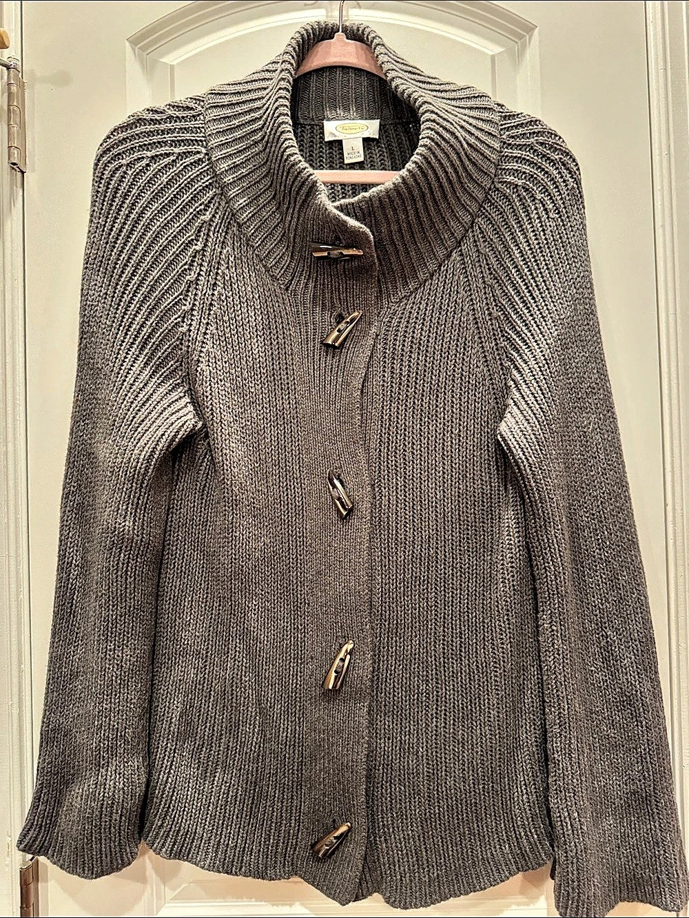 Talbots Women's Gray Cowl Neck Sweater Size Large Like New